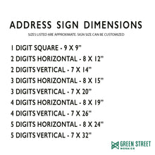Red and White Address Sign