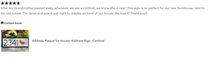 Address Sign with Cardinal