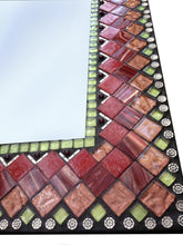 Mosaic Wall Mirror, Rectangular Mosaic Mirror, Green Street Mosaics
