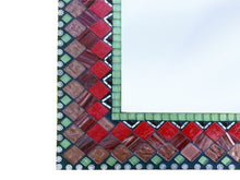 Mosaic Mirror for Bedroom, Rectangular Mosaic Mirror, Green Street Mosaics
