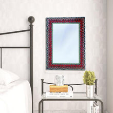 Mosaic Mirror for Bedroom, Rectangular Mosaic Mirror, Green Street Mosaics