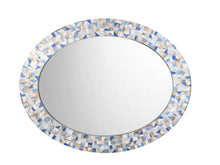 Oval Mosaic Mirror for Beach House, OVAL Mosaic Mirror, Green Street Mosaics
