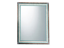 Large Mosaic Mirror Copper Aqua and Brown, Rectangular Mosaic Mirror, Green Street Mosaics