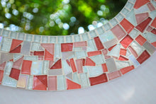Pink Oval Mosaic Mirror, OVAL Mosaic Mirror, Green Street Mosaics 