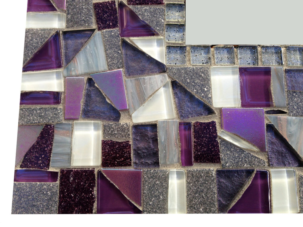 Retailer Purple Mosaic Starburst Mirror