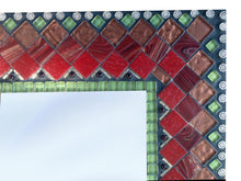 Mosaic Wall Mirror, Rectangular Mosaic Mirror, Green Street Mosaics