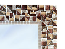 Brown Wall Mirror - Square, Square Mosaic Mirror, Green Street Mosaics 