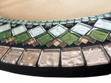 Oval Mosaic Mirror in Green and Copper, OVAL Mosaic Mirror, Green Street Mosaics 