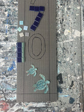 Custom Address Sign for David&nbsp; (4 digits + Turtles, Vertical)