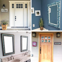 Customized Mosaics from Green Street Mosaics -- Mosaic Mirrors and House Number Signs