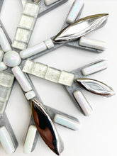 Christmas Ornament Snowflake Silver and White