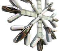 Christmas Ornament Snowflake Silver and White