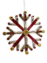 Christmas Ornament Snowflake Red Silver Gold