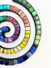 Mosaic Ornament - Spiral Rainbow