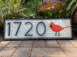 Address Sign with Cardinal
