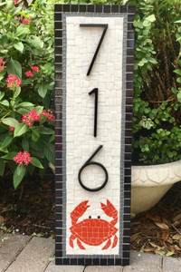 Address Sign with Crab
