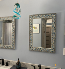 Gray and Blue Wall Mirror