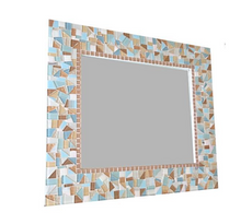 Custom Mosaic Mirrors for Al, Rectangular Mosaic Mirror, Green Street Mosaics 