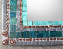 Custom Mirror for Diane, Rectangular Mosaic Mirror, Green Street Mosaics 