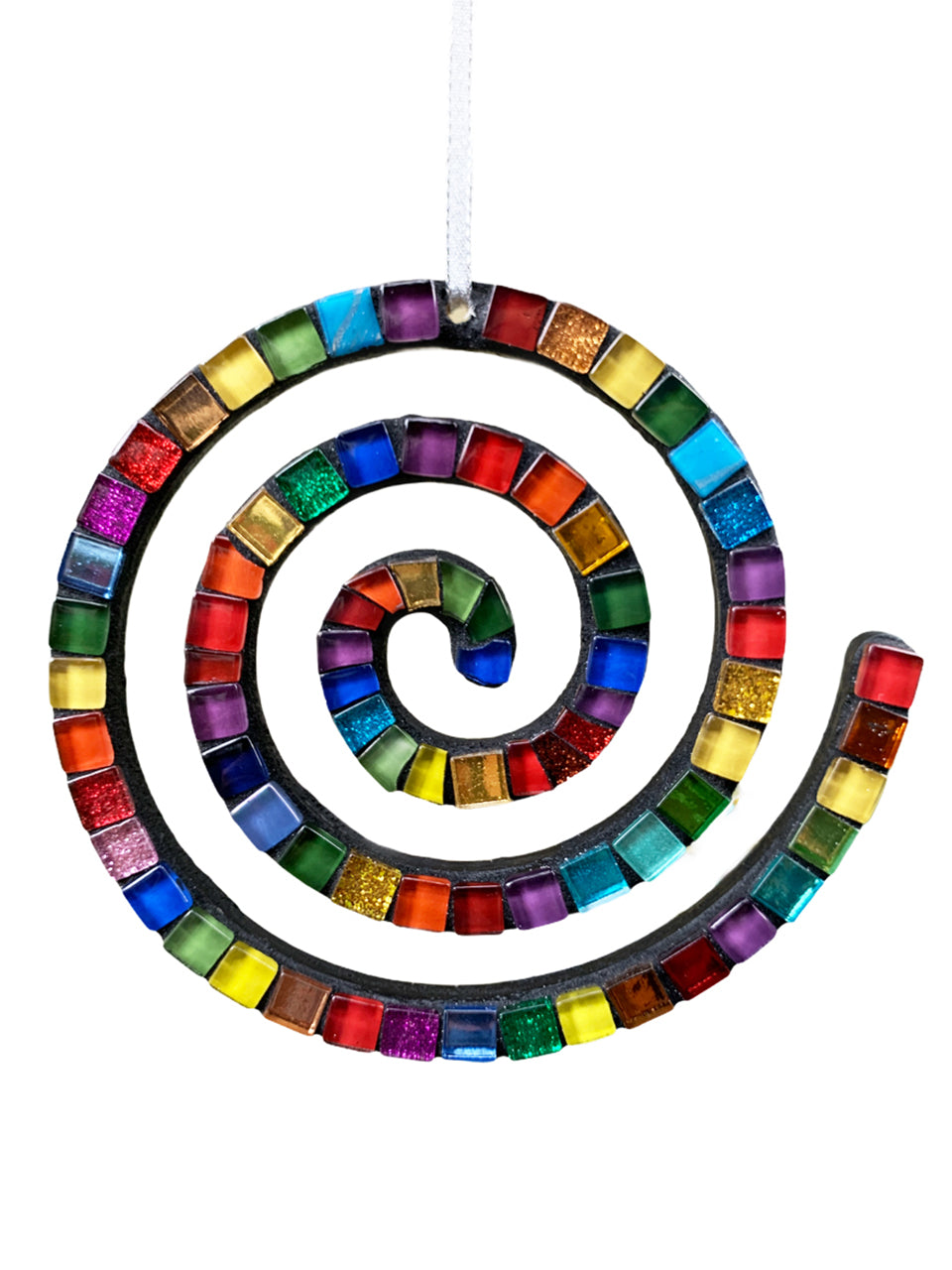 Holiday Ornament - Spiral Rainbow