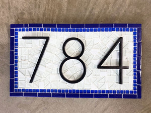 Blue Address Sign