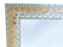 Large Mosaic Mirror, Rectangular Mosaic Mirror, Green Street Mosaics 