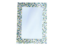 Bathroom Mirror, Rectangular Mosaic Mirror, Green Street Mosaics 