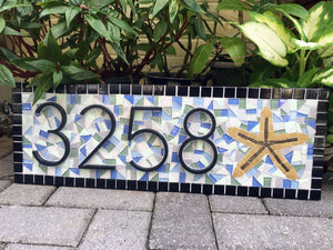 Realtor Closing Gift, House Number Sign, Green Street Mosaics 