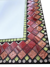 Mosaic Wall Mirror, Rectangular Mosaic Mirror, Green Street Mosaics 