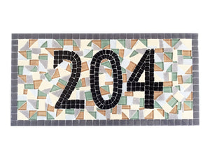 Personalized Housewarming Gift, House Number Sign, Green Street Mosaics 