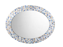 Oval Mosaic Mirror for Beach House, OVAL Mosaic Mirror, Green Street Mosaics 