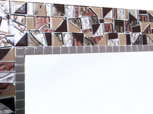 Brown Wall Mirror - Square, Square Mosaic Mirror, Green Street Mosaics 