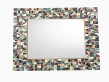 Decorative Mosaic Mirror, Rectangular Mosaic Mirror, Green Street Mosaics 