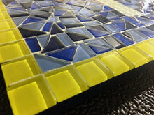 Blue and Yellow House Number Sign, House Number Sign, Green Street Mosaics 