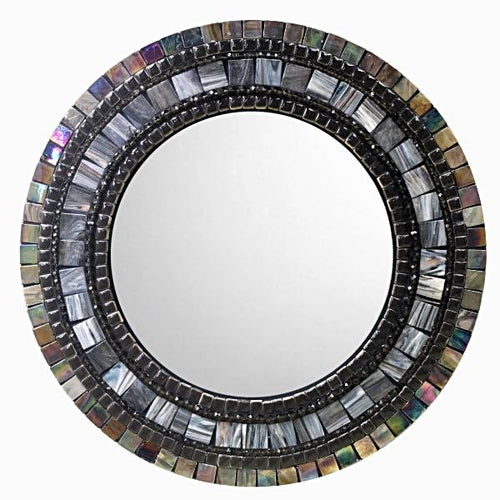 Round Mosaic Wall Mirror, Round Mosaic Mirror, Green Street Mosaics 