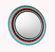 Round Mirror for Bedroom, Round Mosaic Mirror, Green Street Mosaics 