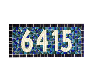 Moving Gift, House Number Sign, Green Street Mosaics 
