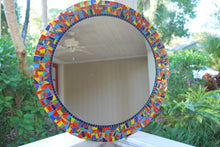 Rainbow Mosaic Mirror, Round Mosaic Mirror, Green Street Mosaics 
