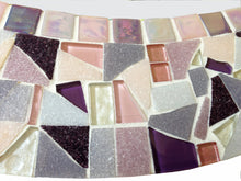 Pink and Purple Mosaic Wall Mirror, OVAL Mosaic Mirror, Green Street Mosaics 