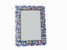 Large Colorful Wall Mirror, Rectangular Mosaic Mirror, Green Street Mosaics 