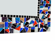 Large Colorful Wall Mirror, Rectangular Mosaic Mirror, Green Street Mosaics 