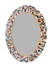 Oval Mosaic Mirror, OVAL Mosaic Mirror, Green Street Mosaics 