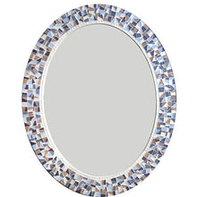 Custom Mosaic Mirror, OVAL Mosaic Mirror, Green Street Mosaics 