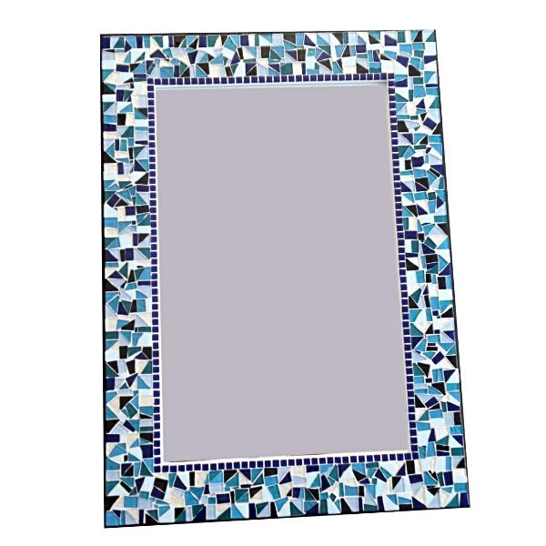 Mosaic Wall Mirror, Rectangular Mosaic Mirror, Green Street Mosaics 