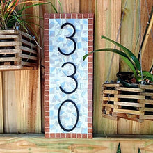 Mosaic House Number Plaque, House Number Sign, Green Street Mosaics 