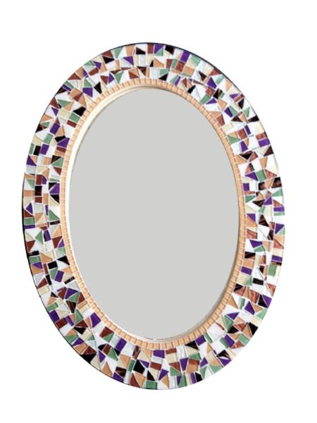 Oval Mosaic Mirror, OVAL Mosaic Mirror, Green Street Mosaics 