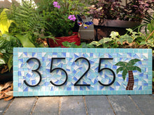 Beach House Address Sign, House Number Sign, Green Street Mosaics 