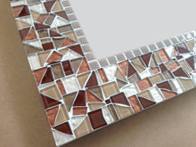Handcrafted Mosaic Wall Mirror, Rectangular Mosaic Mirror, Green Street Mosaics 