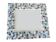 Decorative Wall Mirror, Rectangular Mosaic Mirror, Green Street Mosaics 