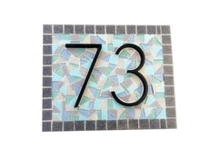 Mosaic Address Sign for Beach House, House Number Sign, Green Street Mosaics 